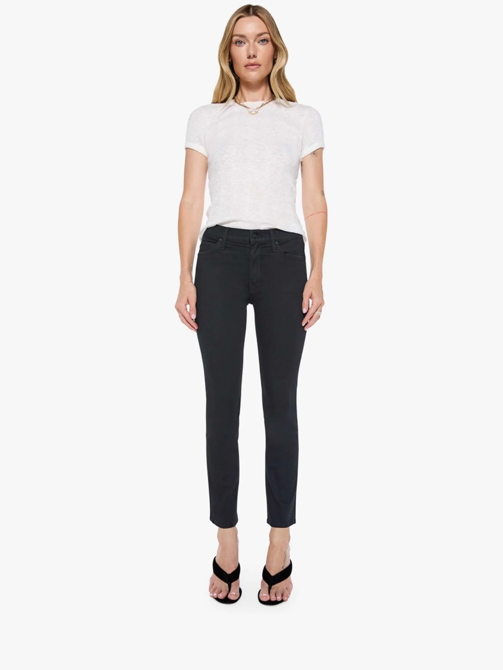 Women's Black Ankle Slim Jeans